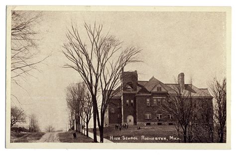 Rochester High School 1909 Postcard Rochester Michigan Jennifer