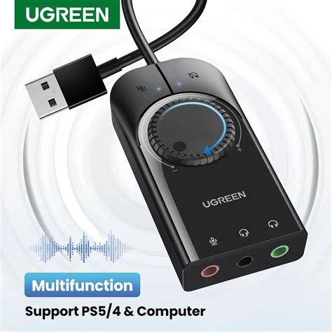 UGREEN Tarjeta De Sonido USB Interfaz De Audio Externa De 3 5mm