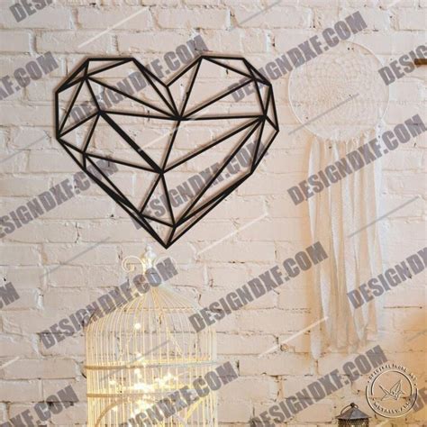 Geometric Heart Dxf File Download Now