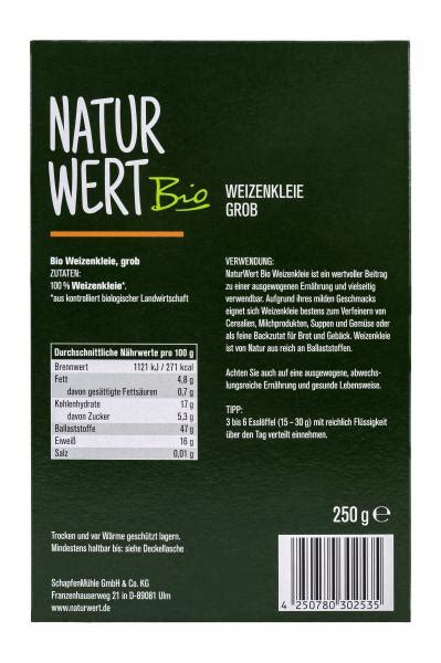 Naturwert Bio Weizenkleie Grob Online Kaufen Bei Mytime De