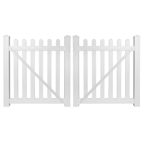 Weatherables Chelsea 8 Ft W X 4 Ft H White Vinyl Picket Fence Gate