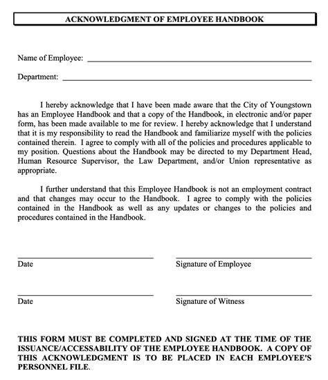 Nys Fillable Employee Policy Acknowledgement Form Printable Forms