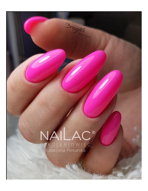 Neonowy R Owy Lakier Hybrydowy W Stylu Barbie Nailac