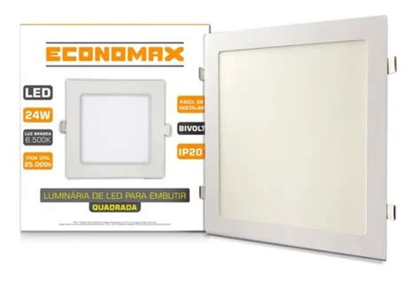 Luminaria Led Embutir Quadrada W K Kian Economax