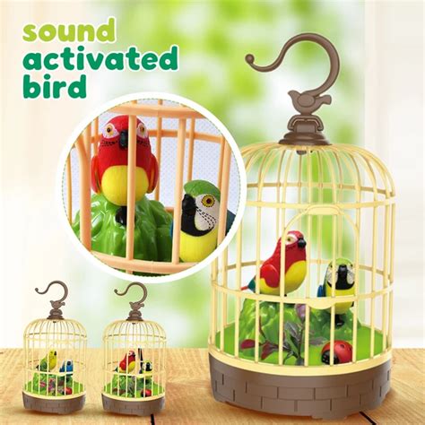 Singingandchirping Bird In Cage Realistic 54 Off