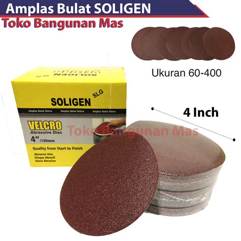 Jual Amplas Bulat 4 Inch SOLIGEN Velcro AMPLAS Bulat 4 Inch Soligen