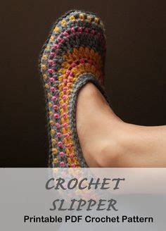 A Crochet Slipper Is Shown With The Text Printable Pdf Crochet Pattern