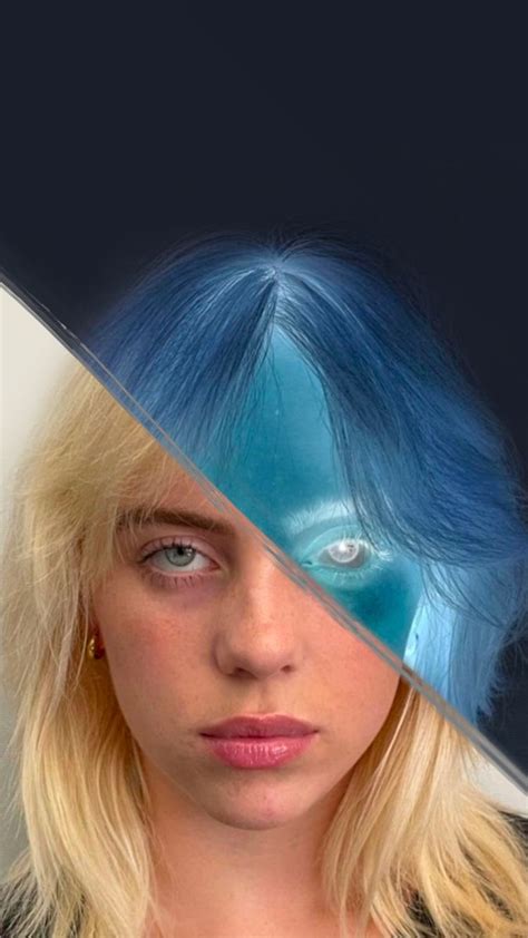 Billie Eilish Inverted Half And Half Blonde Wallpaper