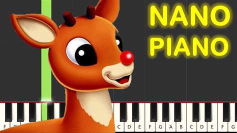 Rudolph The Red Nose Reindeer Easy Piano Tutorial Youtube