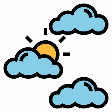 Cloud Cloudy Sunny Weather Icon Download On Iconfinder