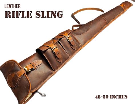 Handmade Leather Shotgun Case Rifle Scabbard Gun Sling Rifle Slip