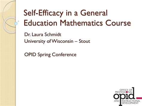 Self Efficacy Of General Education Mathematics Students