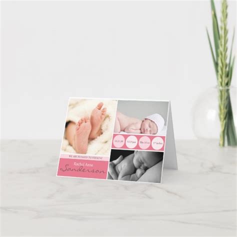 Baby Girl Announcement Cards | Zazzle.com