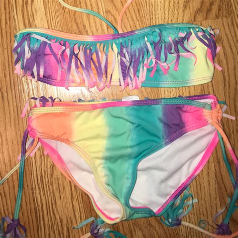 Billabong Swim Billabong Bikini Rainbow Fringe Size 8 Poshmark