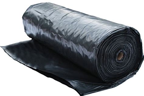 6 Mil Polyethylene Sheeting Roll (20’ x 100’) Black Plastic Sheeting ...