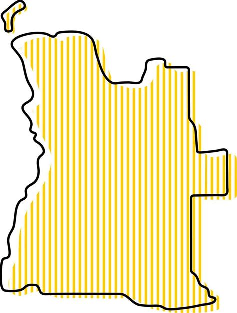 Mapa De Contorno Simples Estilizado Do ícone De Angola 9168147 Vetor