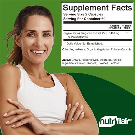 Nutriflair Citrus Bergamot 1200mg 120 Capsules Heart