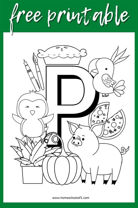 Free Letter P Coloring Page A Fun Way To Learn The Alphabet Letter P