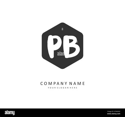 P B Pb Initial Letter Handwriting And Signature Logo A Concept