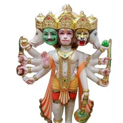 Marble Panchmukhi Hanuman Statue For Worship Size Feet At