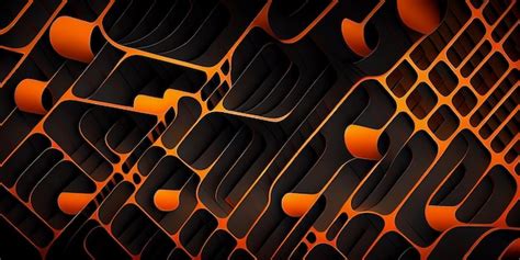 Premium Photo Close Up Of Wallpaper With Black And Orange Background