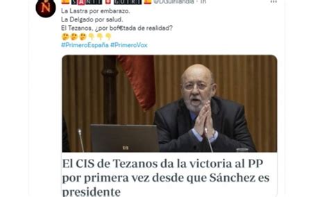 El Cis De Tezanos Por Primera Vez Da Ganador Al Pp Tez