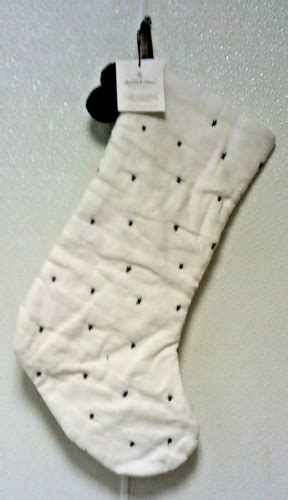 Black Stars Christmas Stocking Collection 20 Cream Green Hearth And Hand