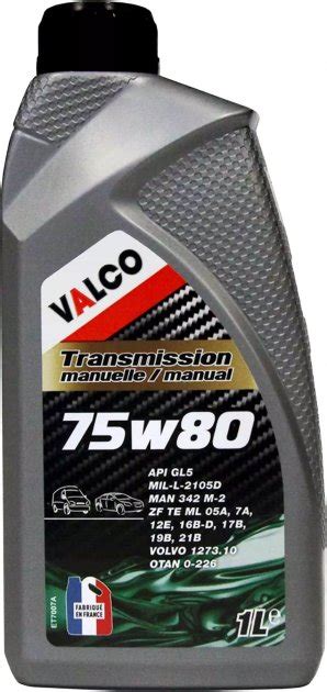 Трансмиссионное масло VALCO 75W-80 1 л (PF006913) – фото, отзывы ...
