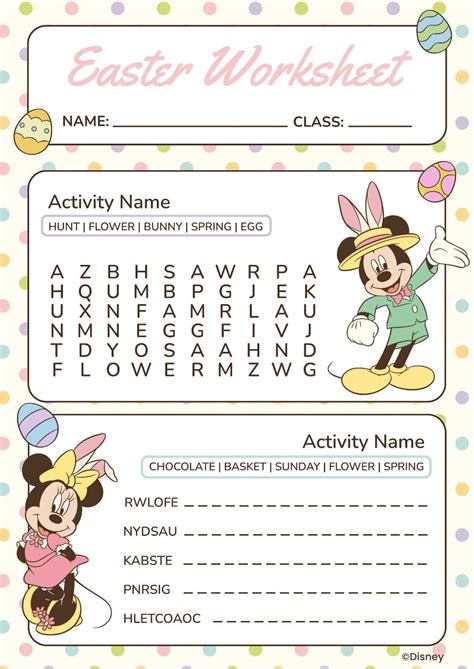 Mickey Mouse Worksheets