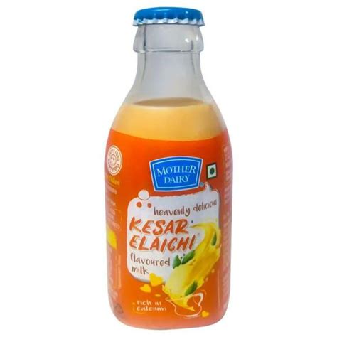 Mother Dairy Kesar Elaichi Flavoured Milk 180 ml (Bottle) - JioMart