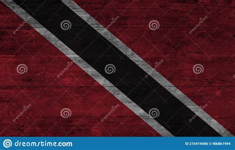 Bandeira Do Vetor Trinidad E Tobago Isolada Em Fundo Branco Ilustra O