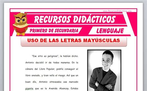 Uso De Las Letras May Sculas Segunda Parte Para Cuarto Grado De