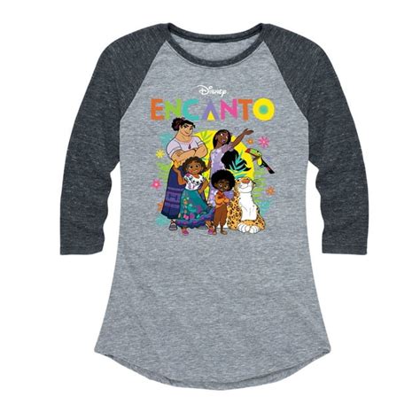 Disneys Encanto Encanto Character Group Womens Raglan Graphic T