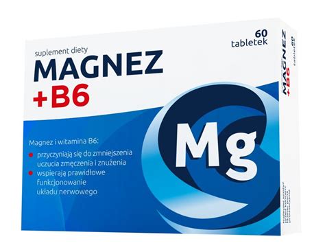 Magnez B6 tabletki 60 szt Magnez i potas Witaminy i minerały