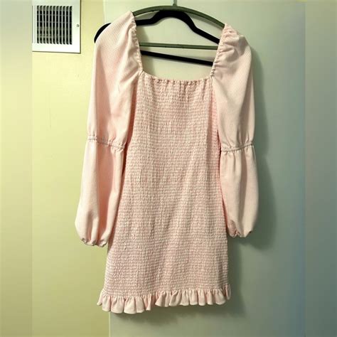 Gianni Bini Dresses Gianni Bini Brand Smocked Pink And White Dress