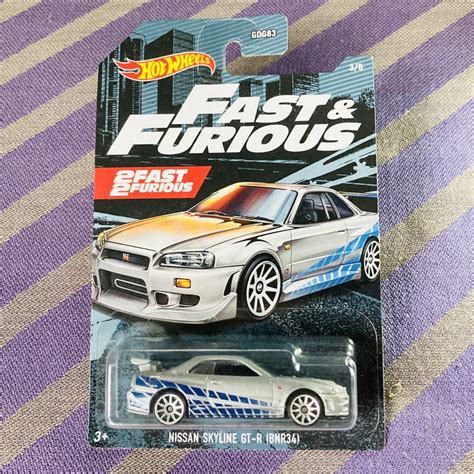 Hot Wheels Nissan Skyline Gt R R34 Gtr Fast And Furious Set Fnf Brian Jdm Not Bnr34 Premium Car