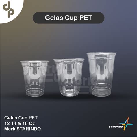 Jual Gelas Cup Pet Starindo Oz Oz Oz Pcs Shopee Indonesia