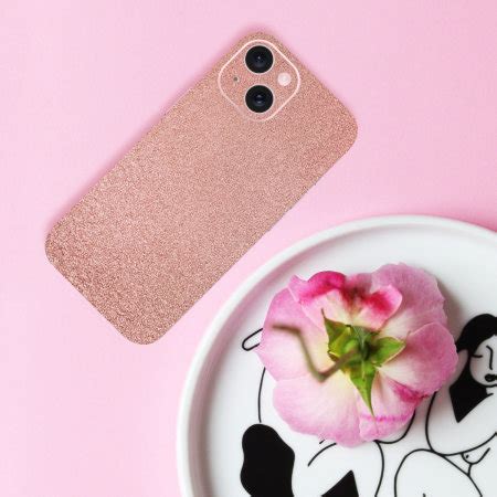 Olixar Glitter Rose Gold Skin For IPhone 15