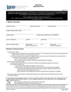 Fillable Online Lapp Apsc Lapp Retirement Application Fax Email Print