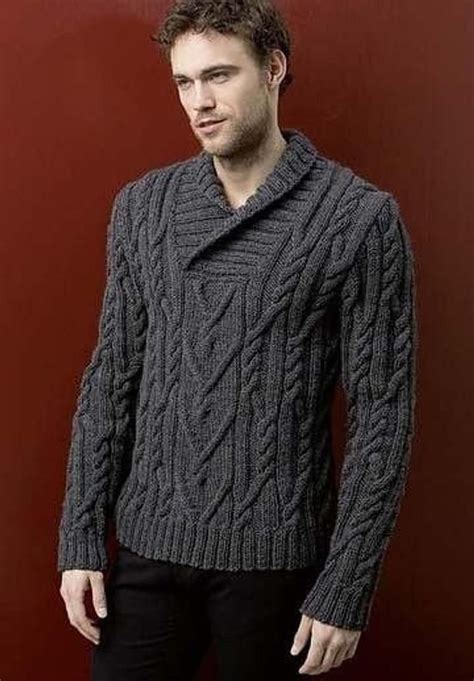 Men S Sweater With Ornaments And Aranami Knitted With Etsy Sueter