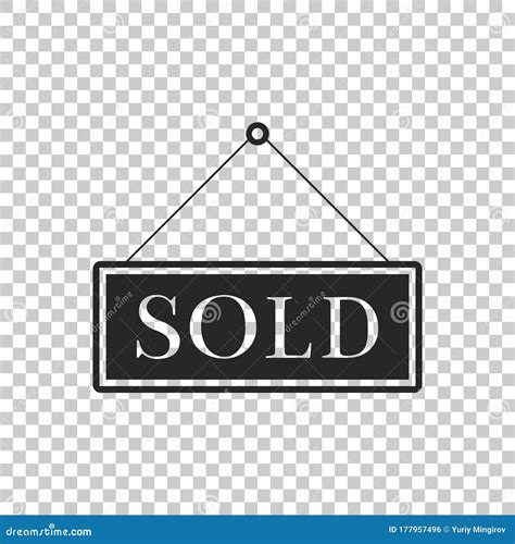 Sold Sign Isolated On Transparent Background Sold Sticker Stock Vector