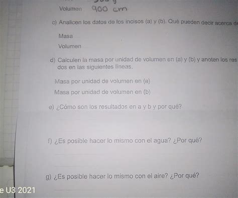 C Analicen Los Datos De Los Incisos A Y B Qu Pueden Decir Acerca