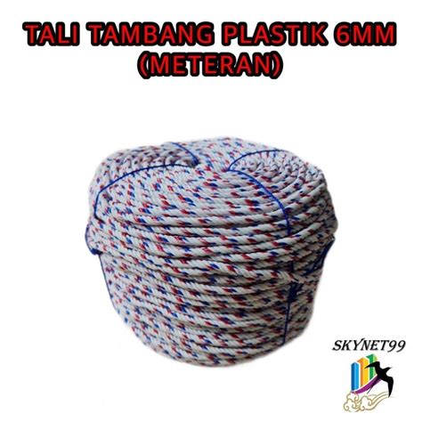 Jual Tali Tambang Plastik Uk Mm Meteran Shopee Indonesia