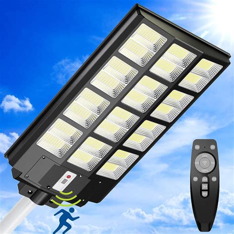 JACKYLED 1200W Solar Street Lights Outdoor Solar Motion Sensor LED ...