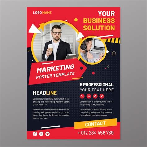 Free Vector | Marketing poster template