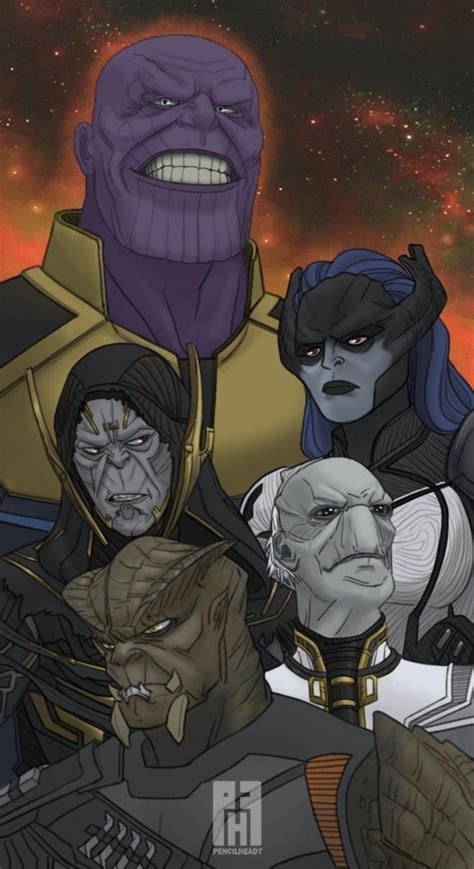 Thanos and sons | Marvel comics art, Marvel universe art, Marvel villains