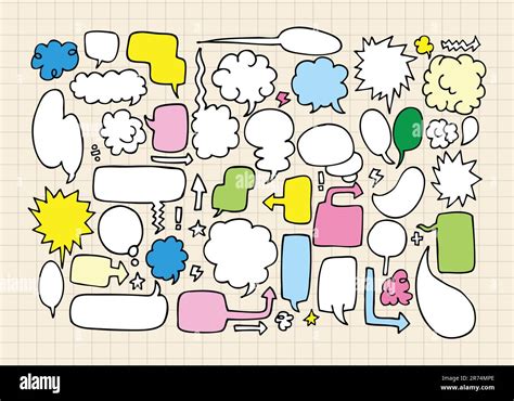 Hand Draw Speech Bubbles Stock Vector Image Art Alamy