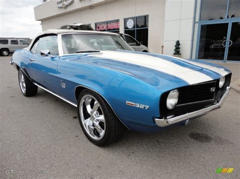 1969 Bright Blue Metallic Chevrolet Camaro Ss Convertible 50768750