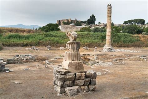 Ruins Of The Temple Of Artemis In Ephesus One Of The Seven Wonders Of