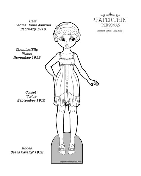 A Stylish Paper Doll July Visiting The Early 1910s • Paper Thin Personas